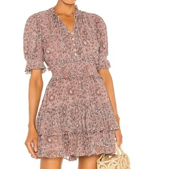 Cleobella Madelyn Dress Mini Meadows Block Print size large - Picture 1 of 8